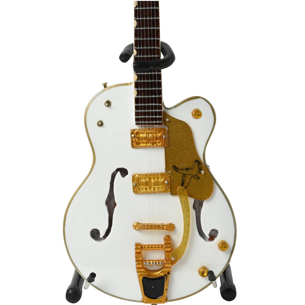 STRAY CATS (North American Tour Confirmed!) - Brian Setzer White Hollow Body Miniature / Miniature Musical Instrument