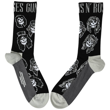 GUNS N ROSES (May visit to Japan commemoration) - Skulls Band Monochrome / Socks / Men's
