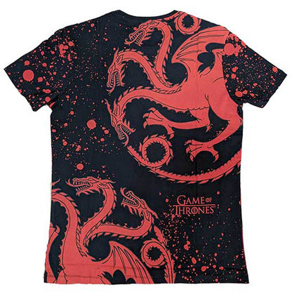GAME OF THRONES ゲーム・オブ・スローンズ (15周年 ) - House Targaryen Dragon / バックプリントあり / Tシャツ / メンズ