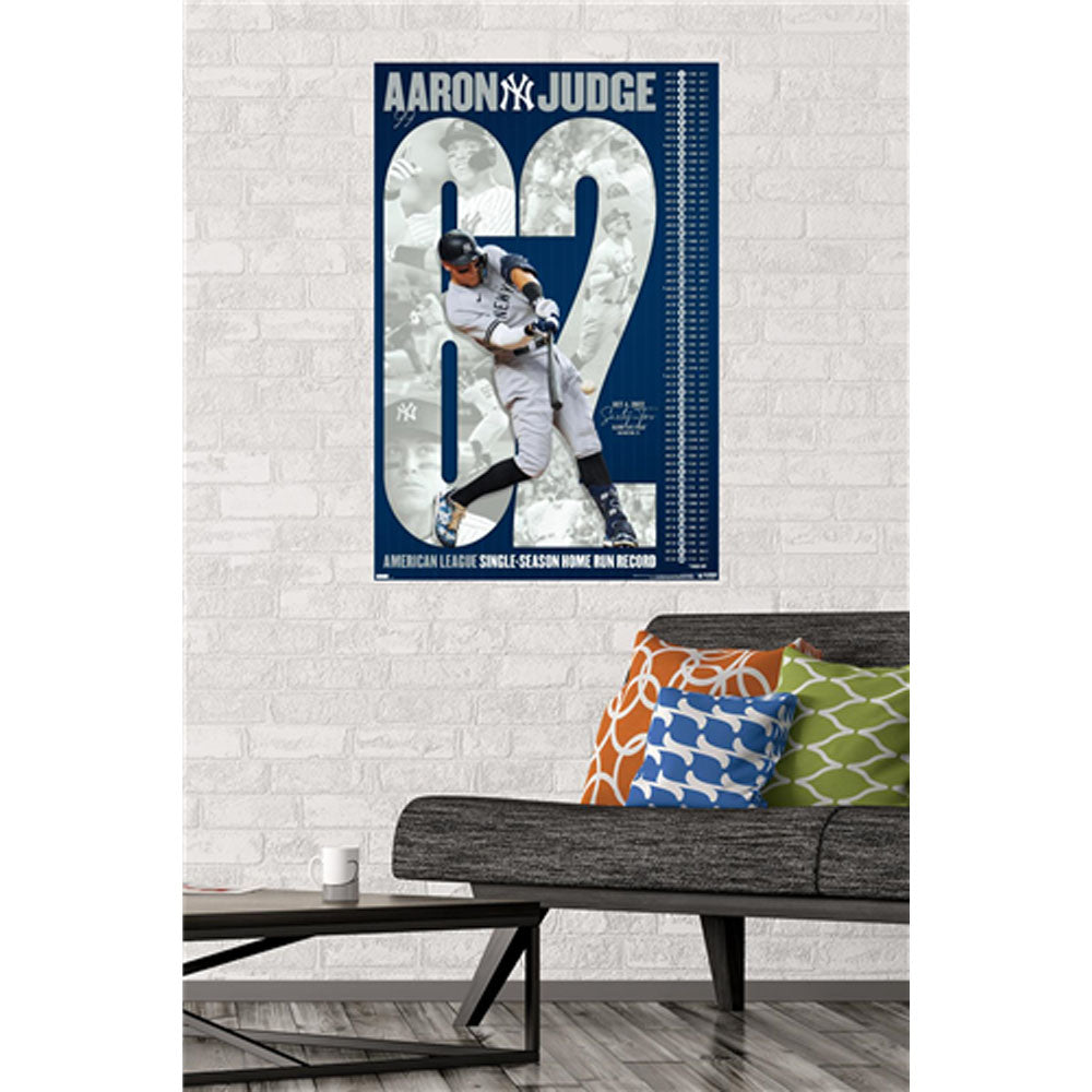 NEW YORK YANKEES（MLB） ニューヨークヤンキース - AARON JUDGE 2022 AL SINGLE-SEASON HOME RUN RECORD / ポスター