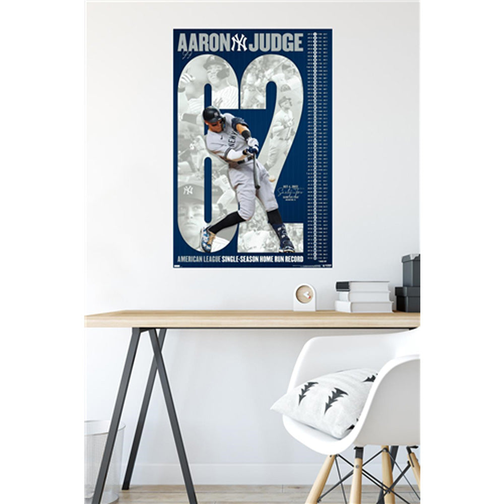 NEW YORK YANKEES（MLB） ニューヨークヤンキース - AARON JUDGE 2022 AL SINGLE-SEASON HOME RUN RECORD / ポスター