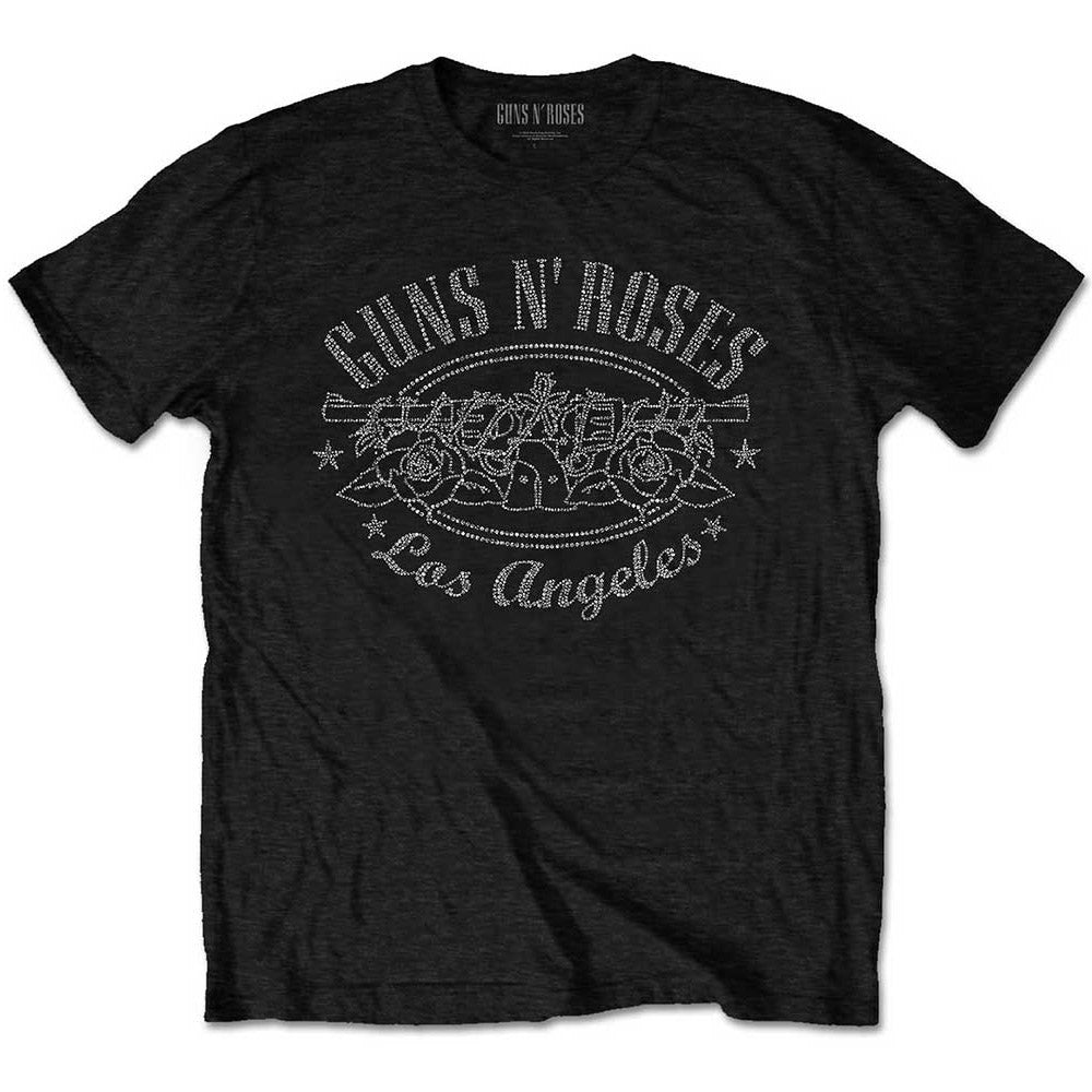 GUNS N ROSES ガンズアンドローゼズ (結成 40周年 ) - LA Logo / Diamante（ブランド） / Tシャツ / メンズ 【公式 / オフィシャル】