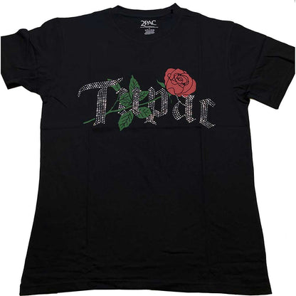 2PAC 2パック - Rose Logo / Diamante（ブランド） / Tシャツ / メンズ