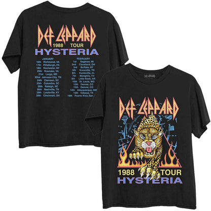 DEF LEPPARD デフレパード (デビュー 45周年 ) - Hysteria '88 / バックプリントあり / Tシャツ / メンズ - PGS