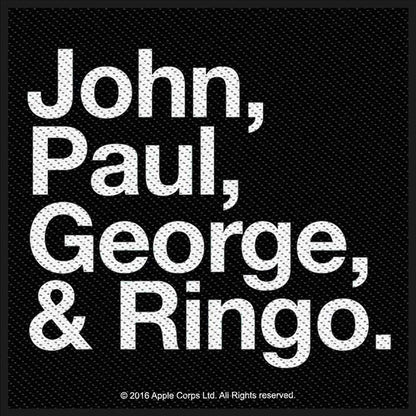 THE BEATLES ビートルズ (結成 65周年 ) - John, Paul, George & Ringo / ワッペン 【公式 / オフィシャル】