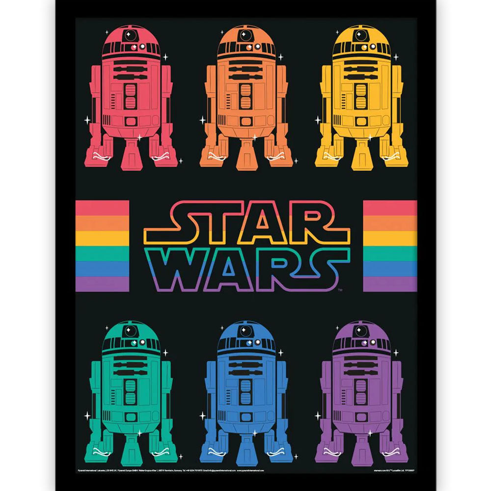 STAR WARS スターウォーズ - R2D2 Rainbow / インテリア額 【公式 / オフィシャル】