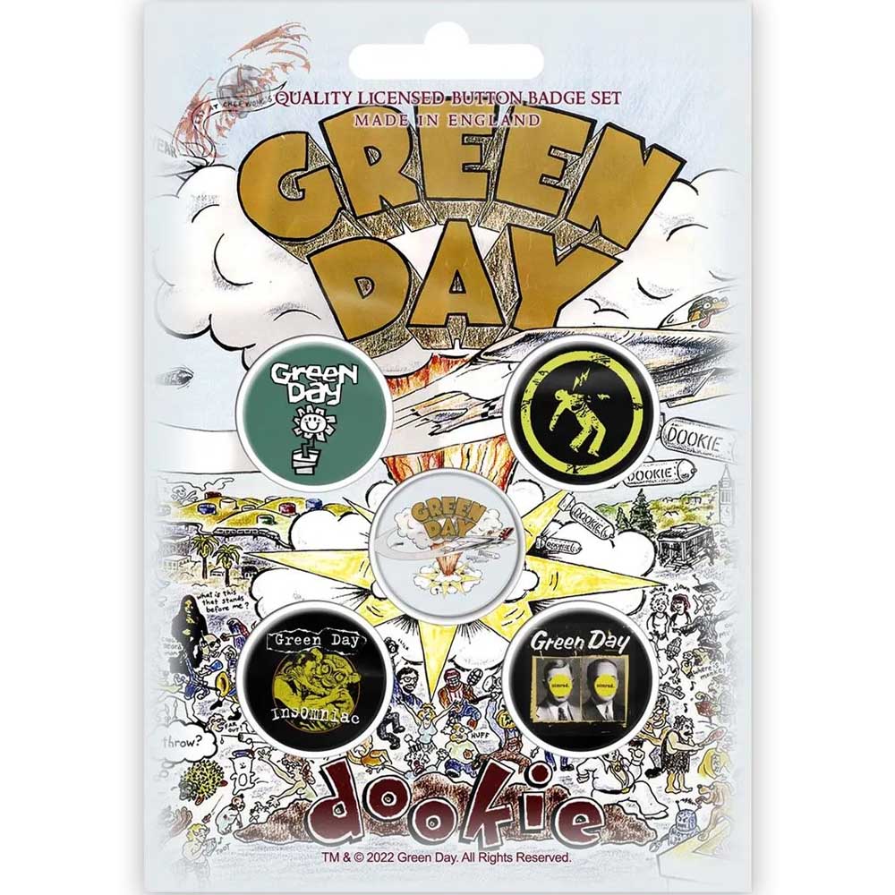 GREEN DAY グリーンデイ - DOOKIE / 5個セット / バッジ 【公式 / オフィシャル】
