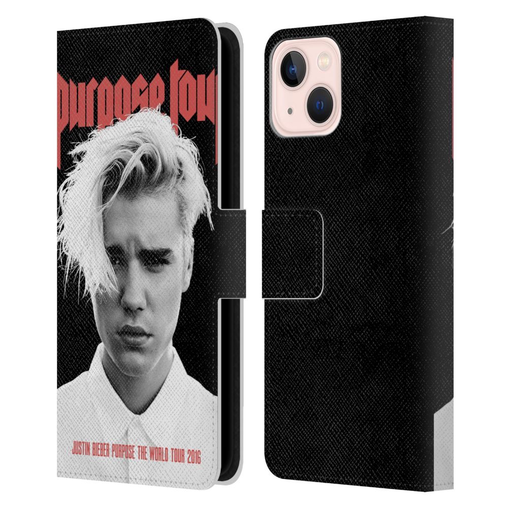 JUSTIN BIEBER ジャスティンビーバー - Purpose Poster レザー手帳型 / Apple iPhoneケース - PGS
