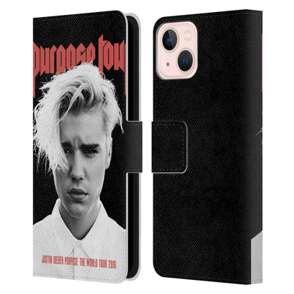 JUSTIN BIEBER ジャスティンビーバー - Purpose Poster レザー手帳型 / Apple iPhoneケース - PGS