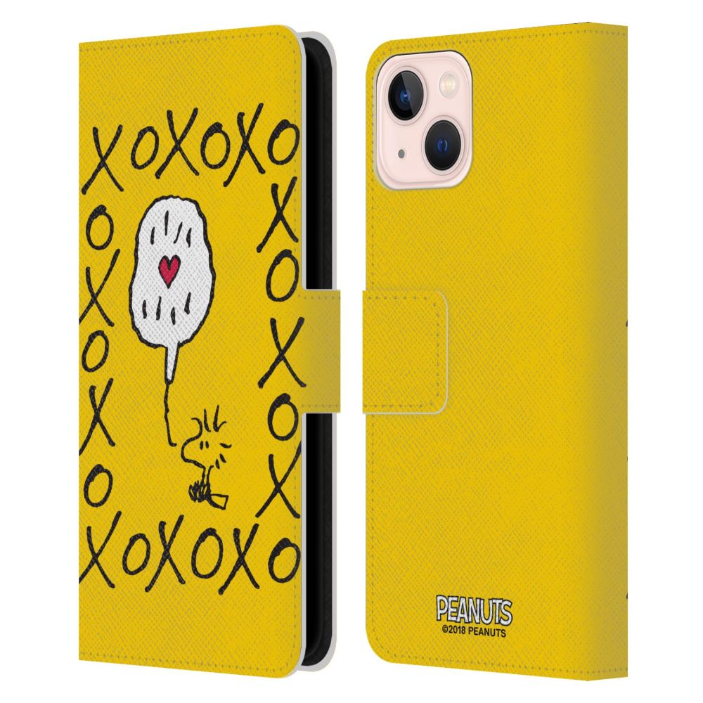 PEANUTS スヌーピー (コミック誕生 75周年 ) - Woodstock XOXO レザー手帳型 / Apple iPhoneケース 【公式 / オフィシャル】