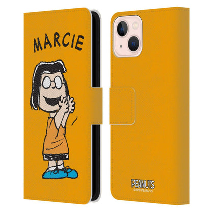 PEANUTS スヌーピー (コミック誕生 75周年 ) - Marcie レザー手帳型 / Apple iPhoneケース 【公式 / オフィシャル】