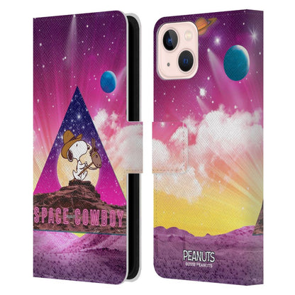 PEANUTS スヌーピー - Nebula Triangle レザー手帳型 / Apple iPhoneケース - PGS