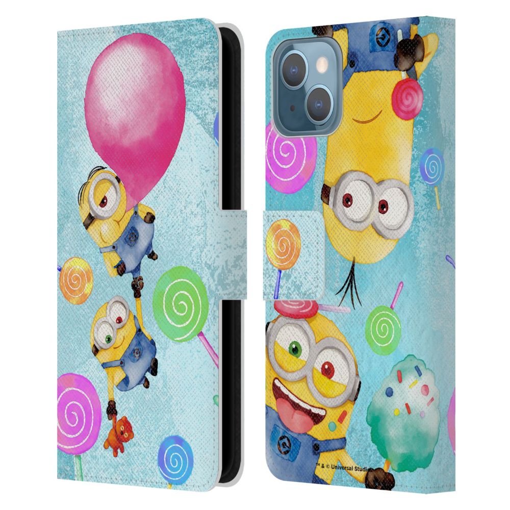 MINIONS ミニオンズ (公開 10周年 ) - Bob And Stuart Bubble レザー手帳型 / Apple iPhoneケース 【公式 / オフィシャル】