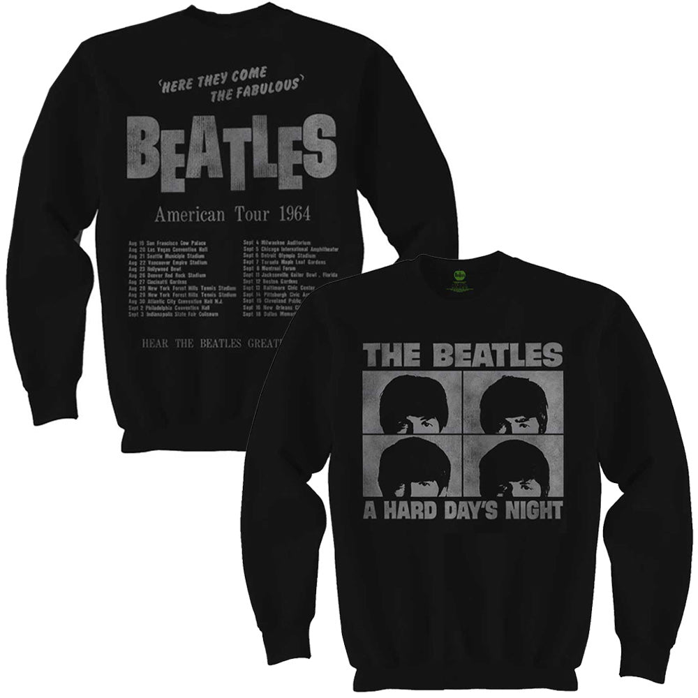 THE BEATLES ビートルズ (結成 65周年 ) - Hard Days Night / バックプリントあり / 長袖 / Tシャツ / メンズ 【公式 / オフィシャル】