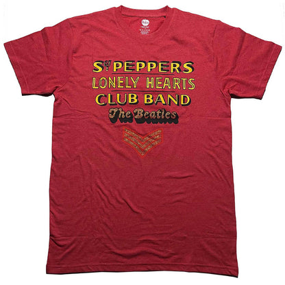 THE BEATLES ビートルズ (結成 65周年 ) - Sgt Pepper Stacked / Diamante（ブランド） / Tシャツ / メンズ 【公式 / オフィシャル】