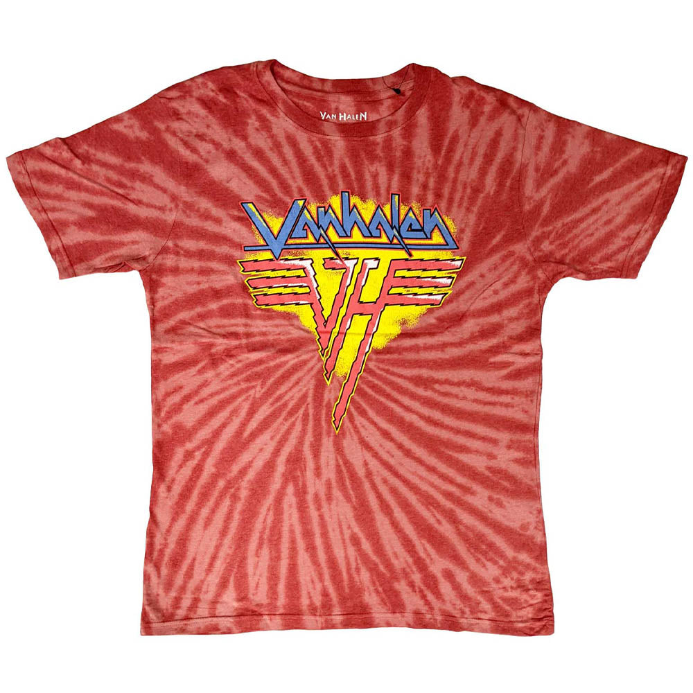 VAN HALEN ヴァンヘイレン (エドワード生誕 70周年 ) - Jagged Logo / タイダイ / Tシャツ / メンズ 【公式 / オフィシャル】