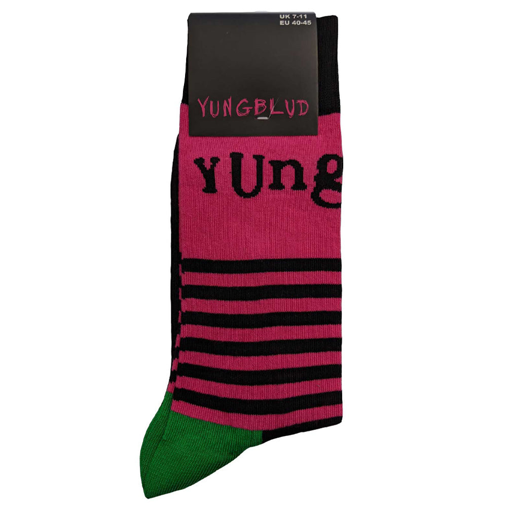 
                  
                    YUNGBLUD ヤングブラッド (SUMMER SONIC 2025 来日 ) - Logo & Stripes / ソックス / メンズ 【公式 / オフィシャル】
                  
                