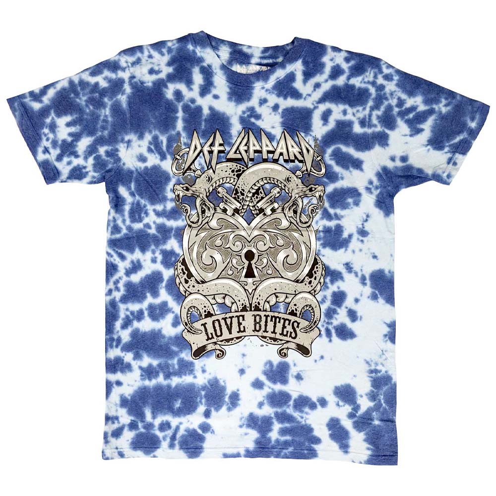 【廃番ラスト販売/特別価格】DEF LEPPARD デフレパード (デビュー 45周年 ) - Love Bites / タイダイ / Tシャツ / メンズ 【公式 / オフィシャル】