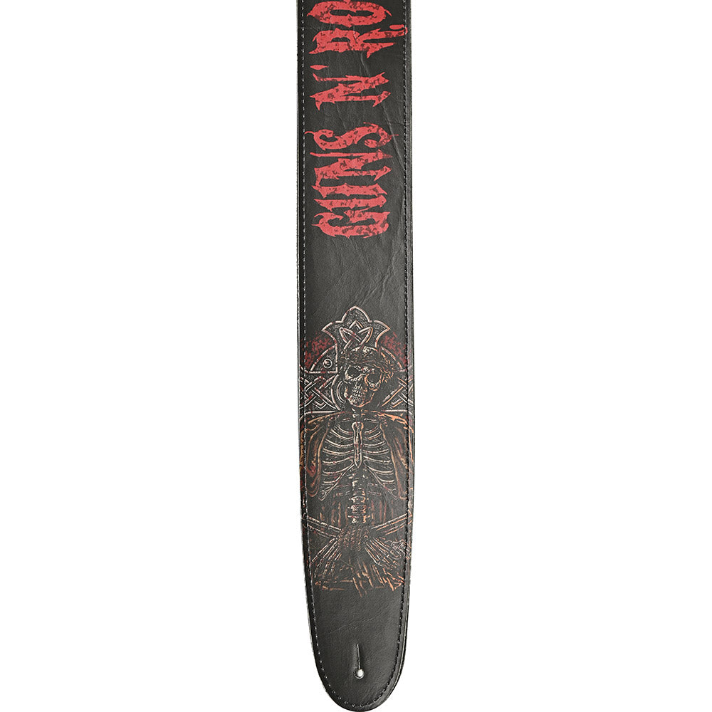 
                  
                    GUNS N ROSES ガンズアンドローゼズ (5月 来日 記念 ) - 2.5inch Leather STRAP / ギターストラップ 【公式 / オフィシャル】
                  
                