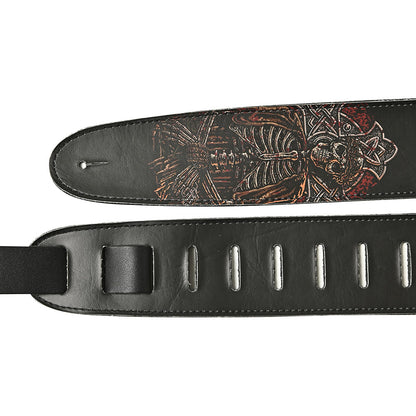 GUNS N ROSES ガンズアンドローゼズ (結成 40周年 ) - 2.5inch Leather STRAP / ギターストラップ 【公式 / オフィシャル】