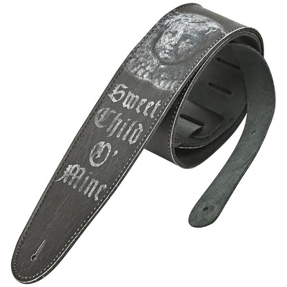 GUNS N ROSES ガンズアンドローゼズ (結成 40周年 ) - 2.5inch Leather STRAP / ギターストラップ 【公式 / オフィシャル】
