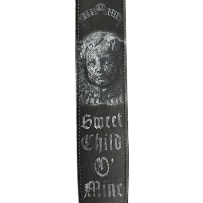 GUNS N ROSES ガンズアンドローゼズ (デビュー 40周年 ) - 2.5inch Leather STRAP / ギターストラップ