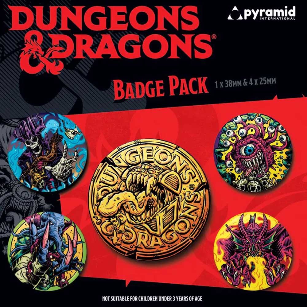 DUNGEONS & DRAGONS ダンジョンズ&ドラゴンズ - Dungeons & Dragons / 5個セット / バッジ - PGS