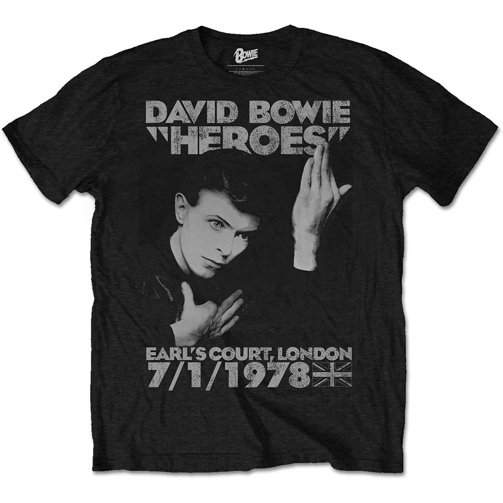 【予約商品】 DAVID BOWIE デヴィッドボウイ - Heroes Earls Court / Tシャツ / メンズ 【公式 / オフィシャル】