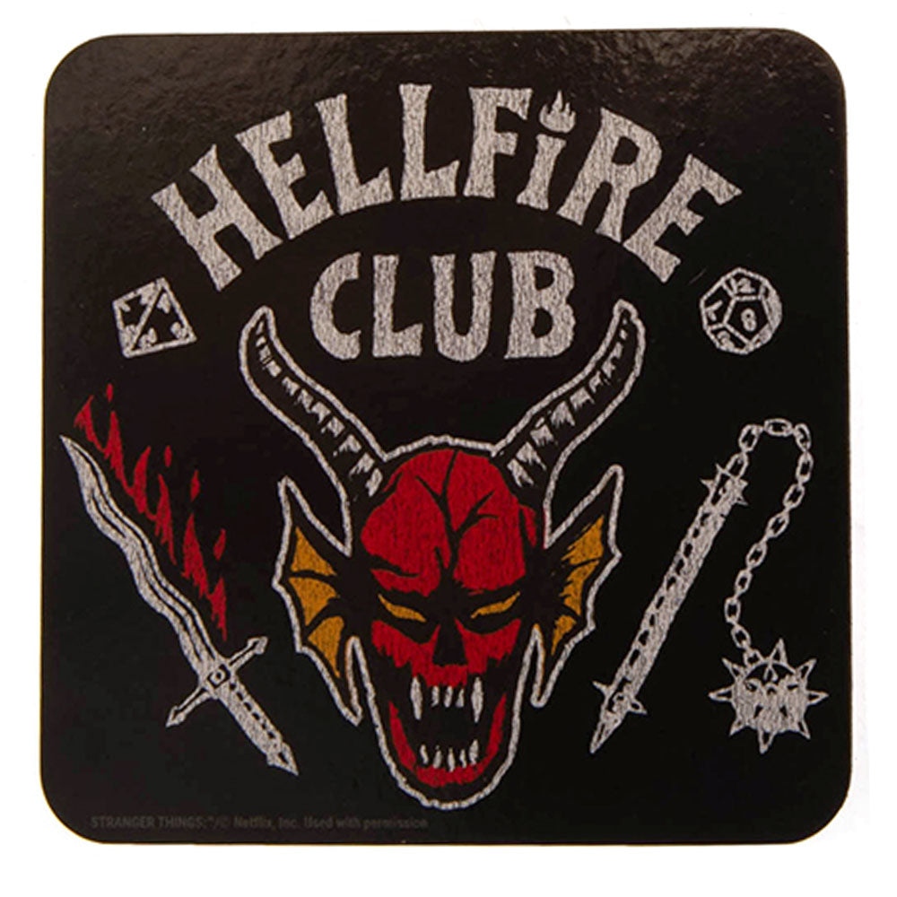 STRANGER THINGS ストレンジャー・シングス (シーズン5 配信 記念 ) - Hellfire Club / 4枚セット / コースター