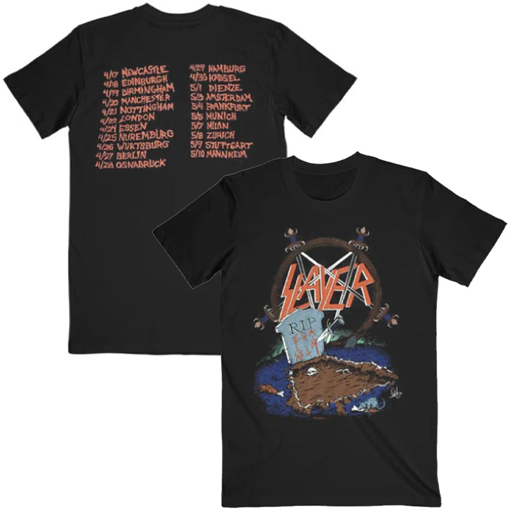 SLAYER スレイヤー (Kerry King 10月 来日 ) - OPEN GRAVE TOUR / バックプリントあり / Tシャツ / メンズ 【公式 / オフィシャル】