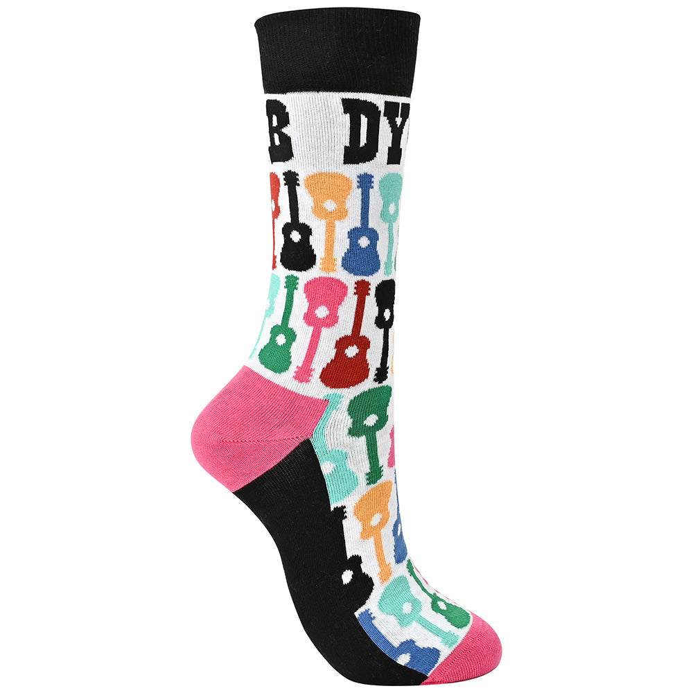 BOB DYLAN ボブディラン (生誕 85周年 ) - Guitar Pattern / ソックス / メンズ