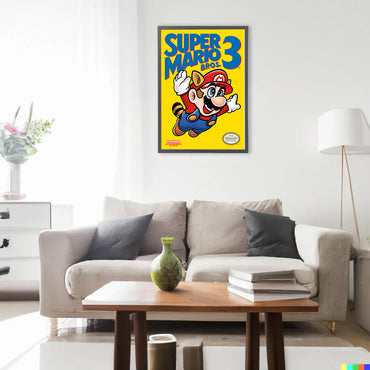 SUPER MARIO スーパーマリオ (40周年 ) - NES Cover / ポスター