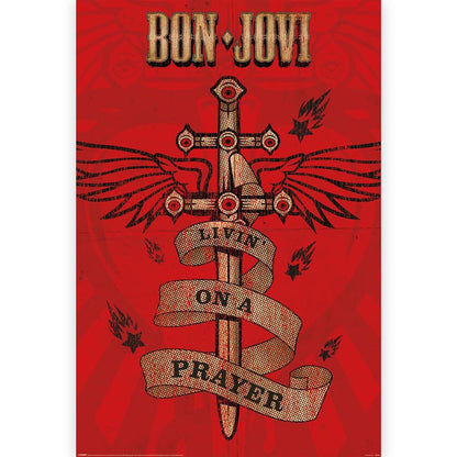 BON JOVI ボンジョヴィ - Livin' On A Prayer / ポスター 【公式 / オフィシャル】