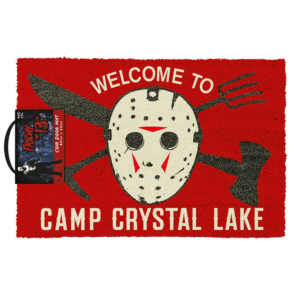 FRIDAY THE 13TH 13日の金曜日 (公開 45周年 ) - Camp Crystal Lake / ドアマット 【公式 / オフィシャル】