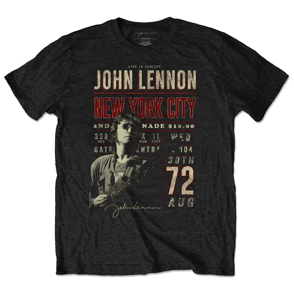 JOHN LENNON ジョンレノン (生誕 85年 ) - NYC '72 / ECO-TEE / Tシャツ / メンズ 【公式 / オフィシャル】