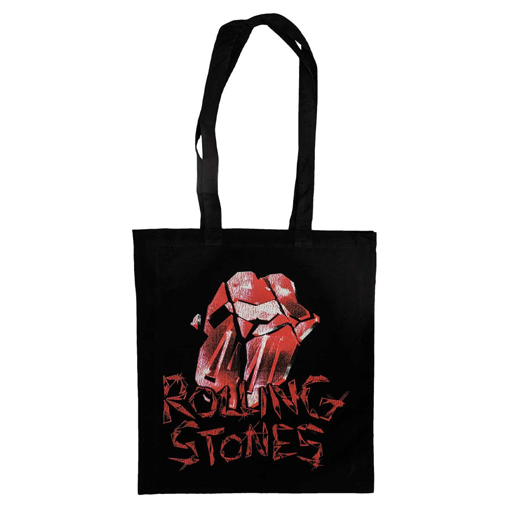 ROLLING STONES ローリングストーンズ - Hackney Diamonds Cracked Glass Tongue / トートバッグ 【公式 / オフィシャル】