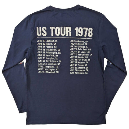 ROLLING STONES ローリングストーンズ (来日 35周年 記念 ) - US Tour '78 （復刻ツアーTシリーズ） / バックプリントあり / 長袖 / アームプリントあり / Tシャツ / メンズ 【公式 / オフィシャル】