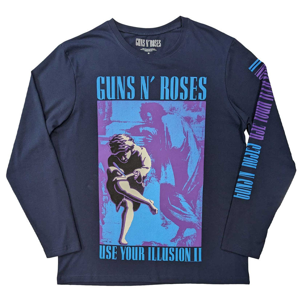 GUNS N ROSES ガンズアンドローゼズ (結成 40周年 ) - Get In The Ring Tour '91-'92 / バック＆アームプリントあり / 長袖 / Tシャツ / メンズ 【公式 / オフィシャル】
