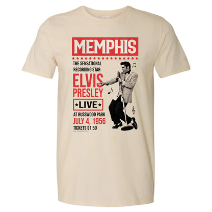 ELVIS PRESLEY エルヴィスプレスリー (生誕 90周年 ) - Memphis Poster / Tシャツ / メンズ 【公式 / オフィシャル】