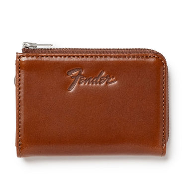 FENDER (80th Anniversary) - Coin Case / Brown / Guitar Pick &amp; Wallet Cord Included / Wallet