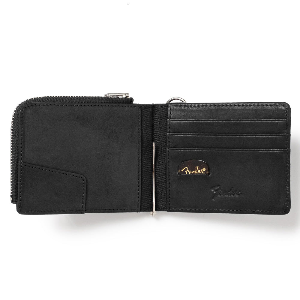 
                  
                    FENDER (80th Anniversary) - Money Clip Coin Case / Black / Guitar Pick &amp; Wallet Cord Included / Wallet
                  
                