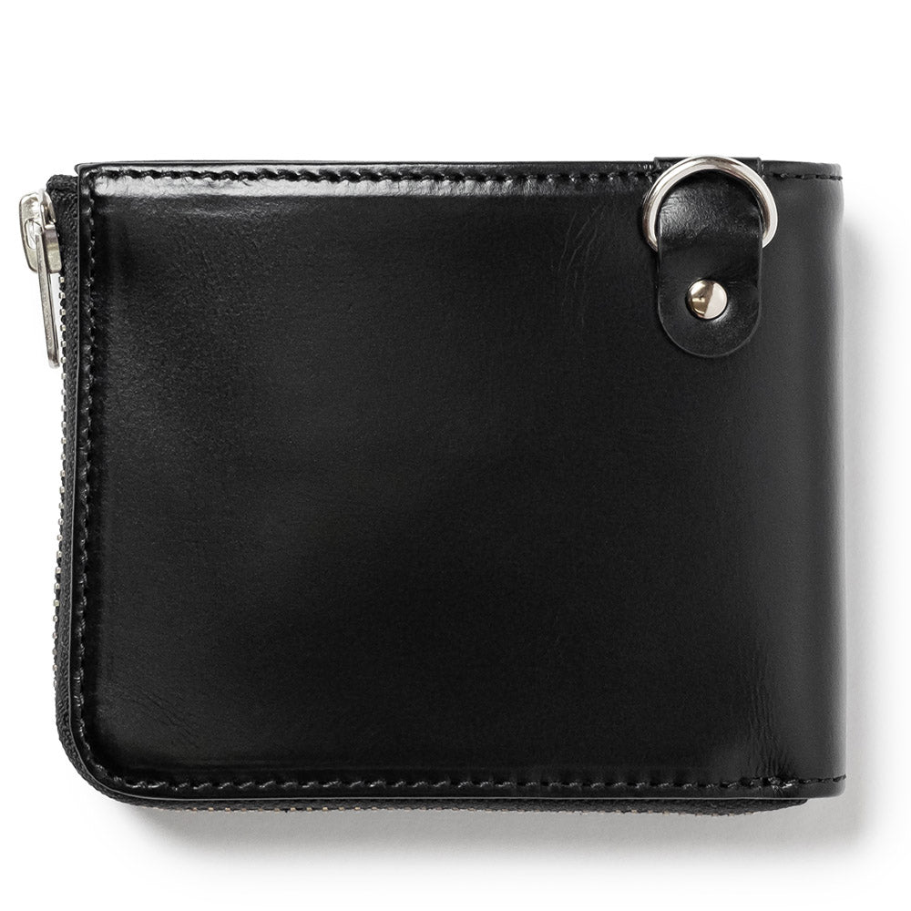 FENDER - Bi-fold Wallet with L-shaped Zipper / Black / Includes Guitar Pick &amp; Wallet Cord / Wallet