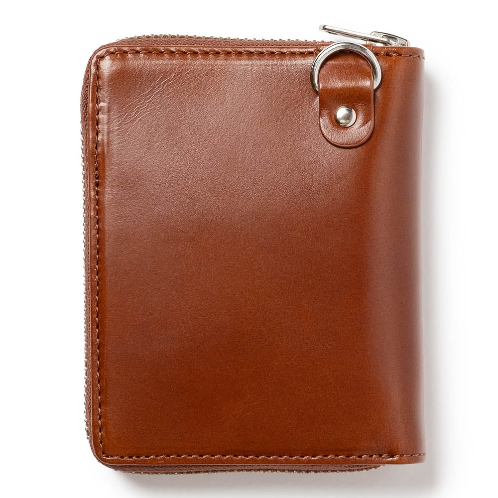 FENDER - Bi-fold Wallet with Round Zipper / Brown / Includes Guitar Pick and Wallet Cord / Wallet