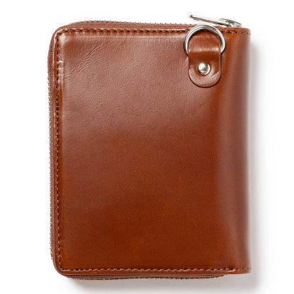 FENDER - Bi-fold Wallet with Round Zipper / Brown / Includes Guitar Pick and Wallet Cord / Wallet
