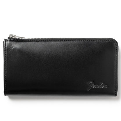 FENDER (80th Anniversary) - Long Wallet with L-shaped Zipper / Black / Guitar Pick &amp; Wallet Cord Included / Wallet