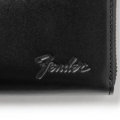 FENDER (80th Anniversary) - Long Wallet with L-shaped Zipper / Black / Guitar Pick &amp; Wallet Cord Included / Wallet