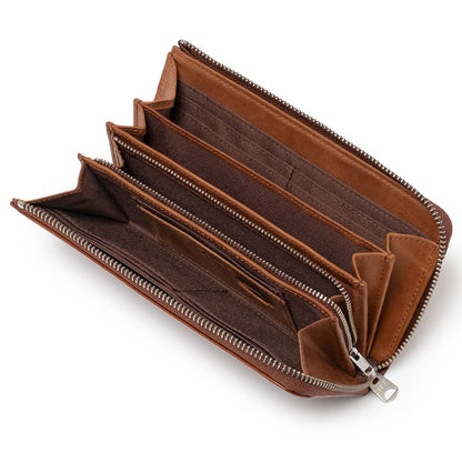 FENDER フェンダー - 長財布 L字ファスナー / Brown / ギターピック＆ウォレットコード付き / 財布