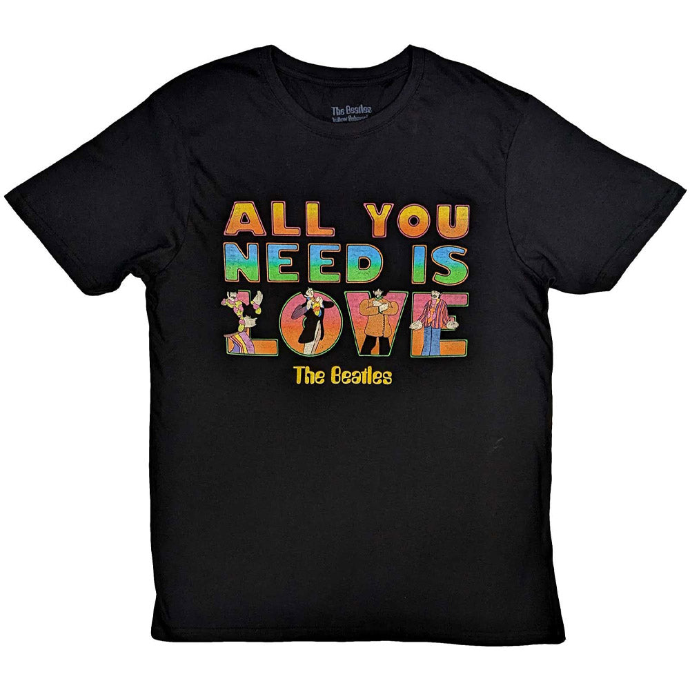 THE BEATLES ビートルズ (結成 65周年 ) - Yellow Submarine All You Need Is Love Stacked / Tシャツ / メンズ 【公式 / オフィシャル】