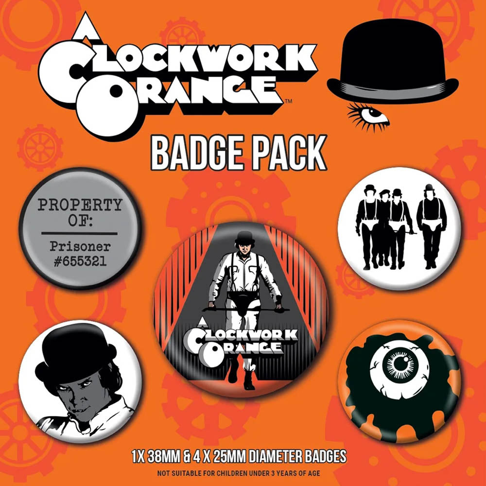 A CLOCKWORK ORANGE 時計じかけのオレンジ - Ultra Violence / 5個セット / バッジ 【公式 / オフィシャル】
