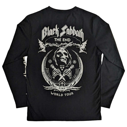 BLACK SABBATH ブラックサバス (OZZY OSBOURNE 追悼 ) - The End Mushroom Cloud / バックプリントあり / 長袖 / Sleeve Print / Tシャツ / メンズ 【公式 / オフィシャル】